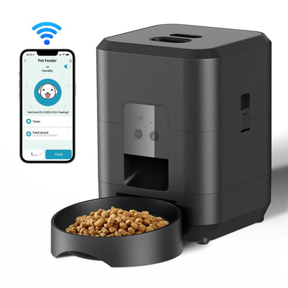 Automatic Smart Pet Feeder - Timed & Quantitative Cat and Dog Food Dispenser with Slow Feeding Feature