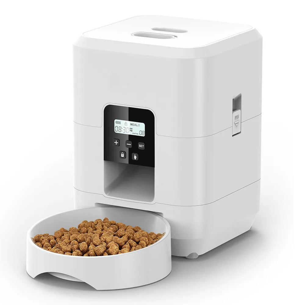 Automatic Smart Pet Feeder - Timed & Quantitative Cat and Dog Food Dispenser with Slow Feeding Feature