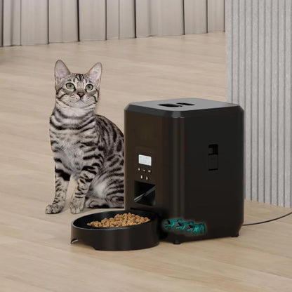 Automatic Smart Pet Feeder - Timed & Quantitative Cat and Dog Food Dispenser with Slow Feeding Feature