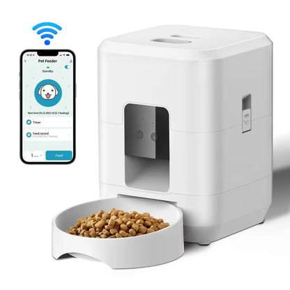 Automatic Smart Pet Feeder - Timed & Quantitative Cat and Dog Food Dispenser with Slow Feeding Feature