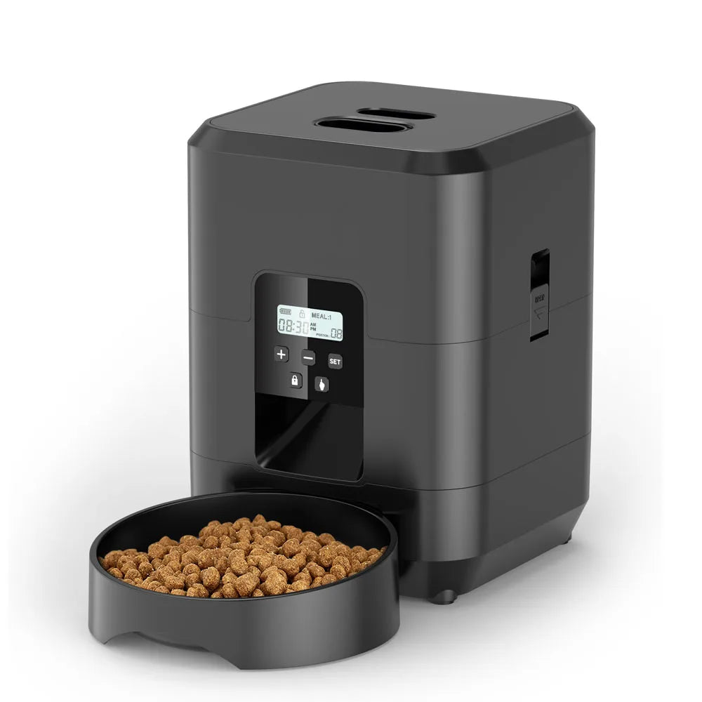 Automatic Smart Pet Feeder - Timed & Quantitative Cat and Dog Food Dispenser with Slow Feeding Feature