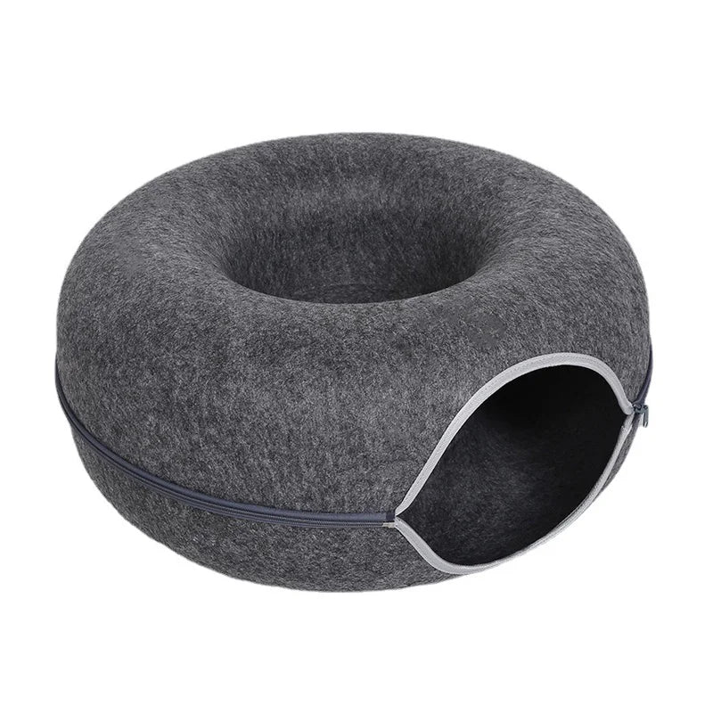 Donut Pet Bed Tunnel Cave Nest