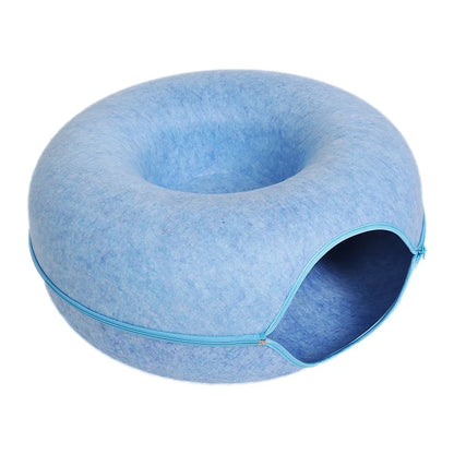 Donut Pet Bed Tunnel Cave Nest