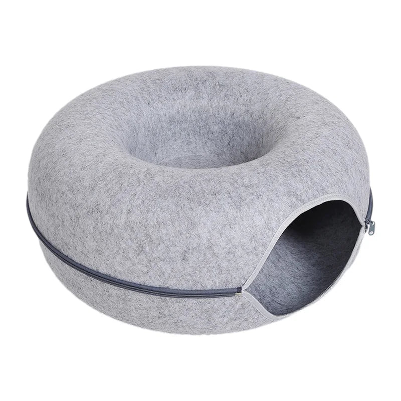 Donut Pet Bed Tunnel Cave Nest