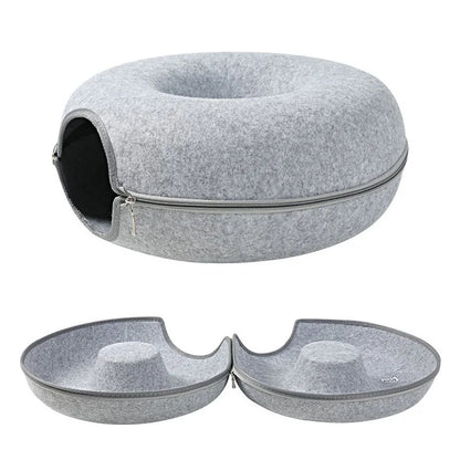 Donut Pet Bed Tunnel Cave Nest